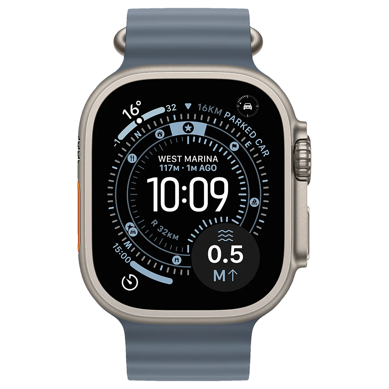 Apple Watch Ultra 3 49mm Natural Ti, Ocean — кадр товара
