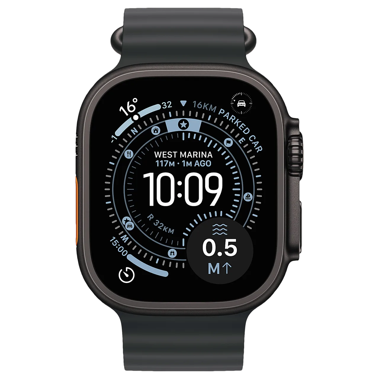 Apple Watch Ultra 3 49mm Black Ti, Ocean — кадр товара