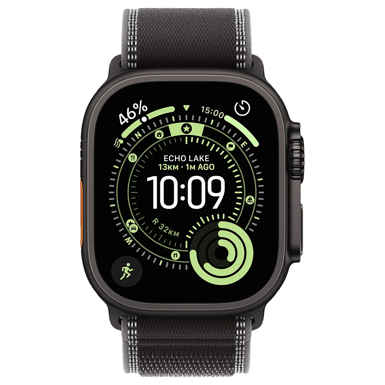 Apple Watch Ultra 3 49mm Black Ti, Trail ML — кадр товара