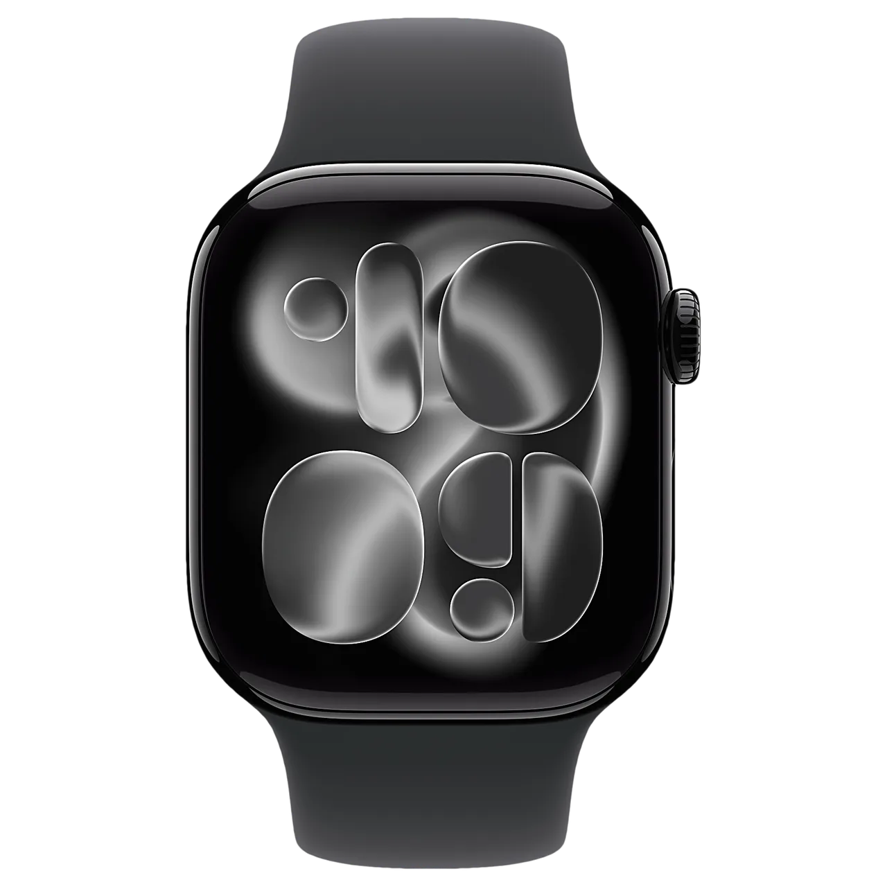 Apple Watch Series 11 42mm Jet Black, SB ML — вид спереди