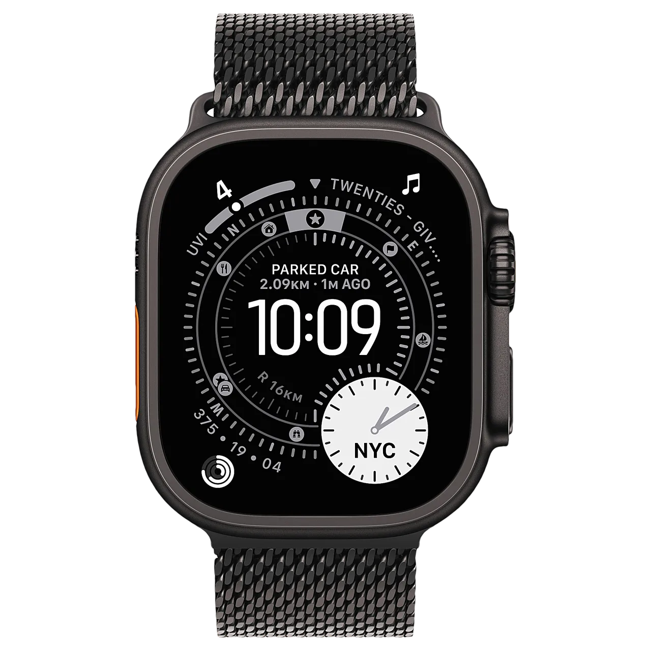 Apple Watch Ultra 2 49mm Black Ti, Milanese M — кадр товара