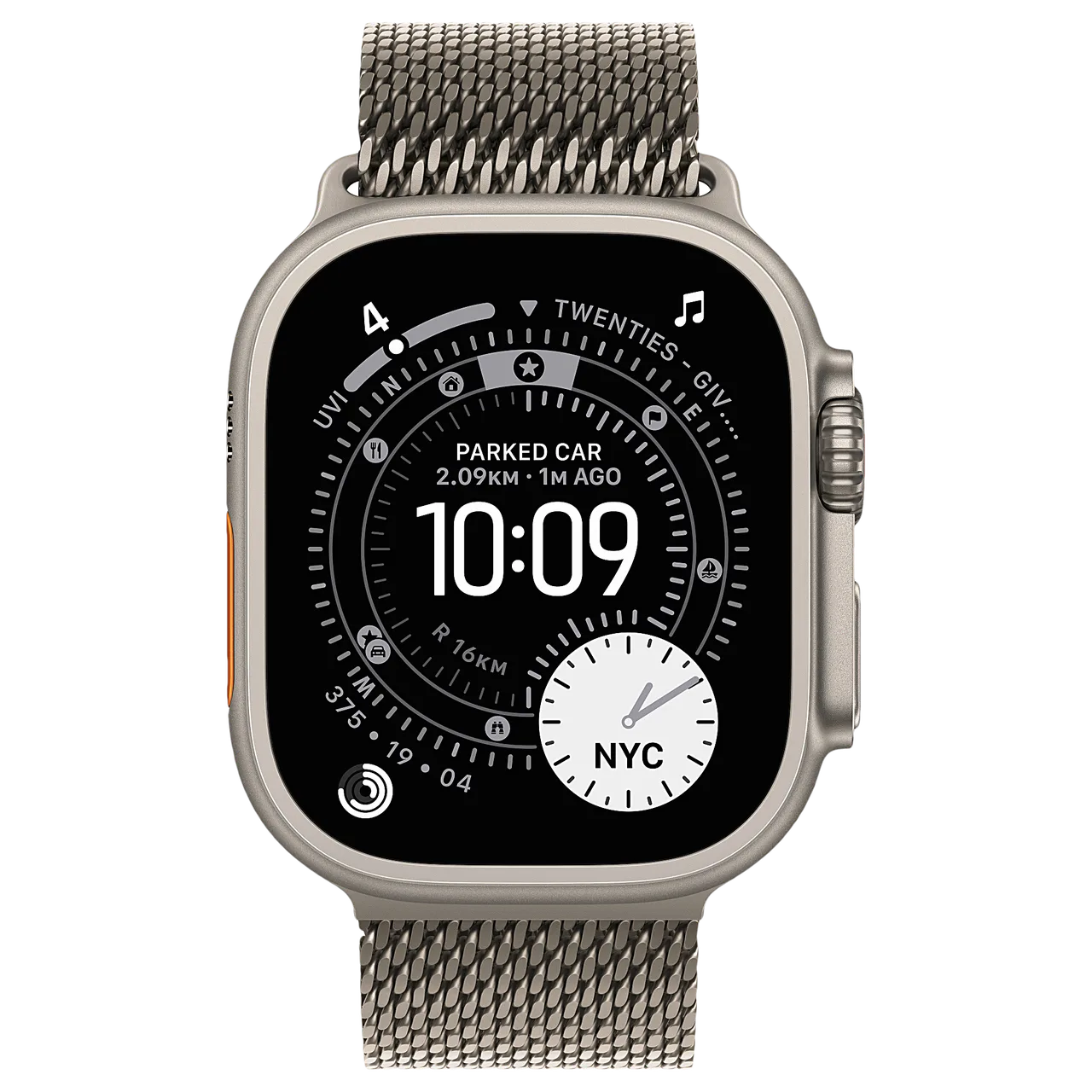 Apple Watch Ultra 3 49mm Natural Ti, Milanese M — кадр товара