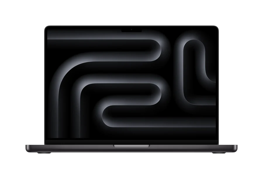 MacBook Pro 14 серебристый — вид сверху и сбоку